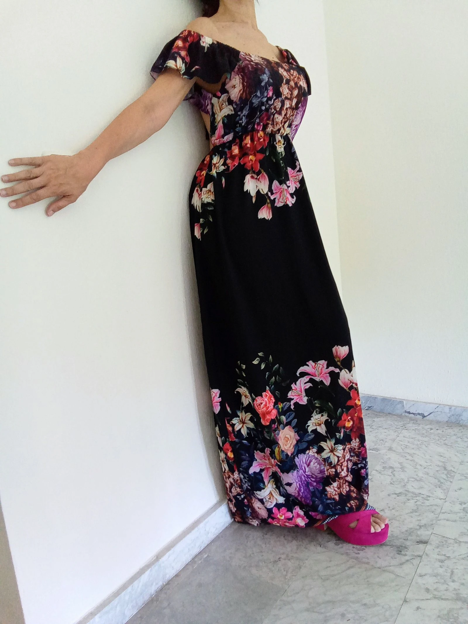Floral Print Bohemian Maxi Dress – photo 4